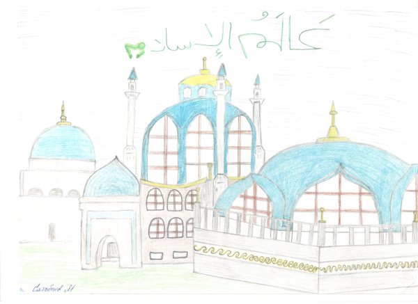 Мечеть кул-Шариф в Казани в векторе