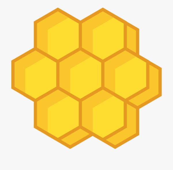 Соты на белом фоне