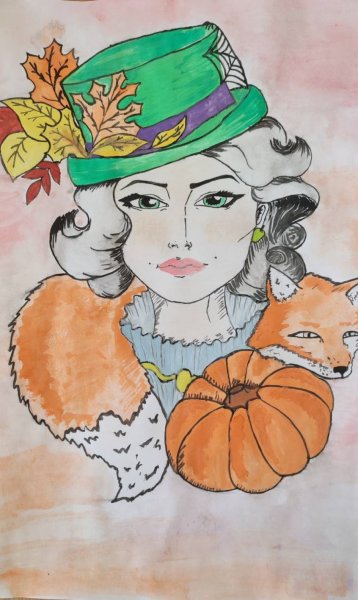 Рисунок на конкурс мис осень