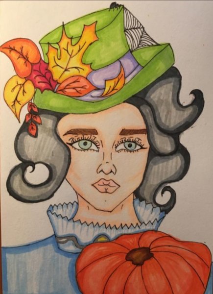 Рисунок на конкурс Мисс осень