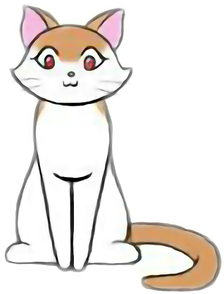 Котик для срисовки для детей