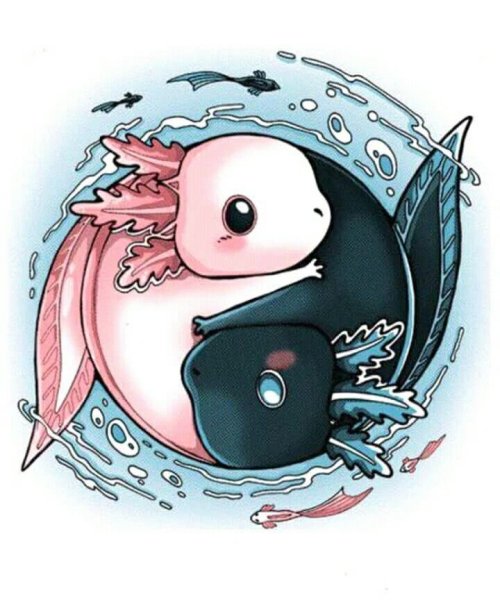 Аксолотль милашка аниме