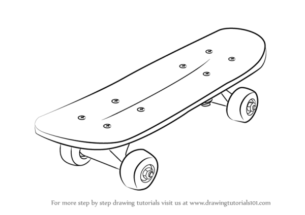 Скейт раскраска