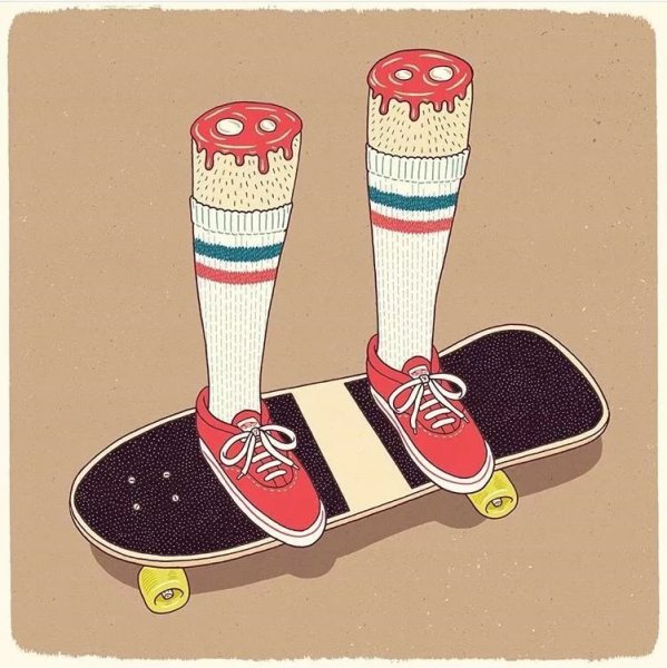 Скейт раскраска