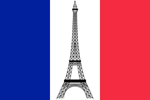 Флаг Парижа Франции