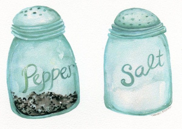Нарисованная банка соли
