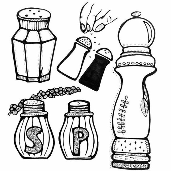 Нарисовать перечницу