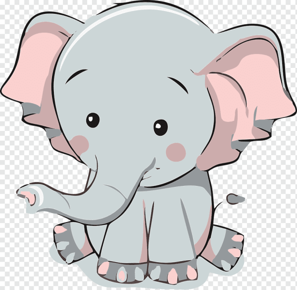 Слон клипарт на прозрачном фоне