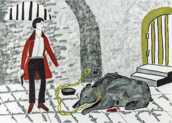 Дубровский Дефорж с медведем