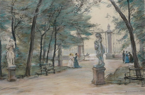 Бенуа летний сад при Петре Великом