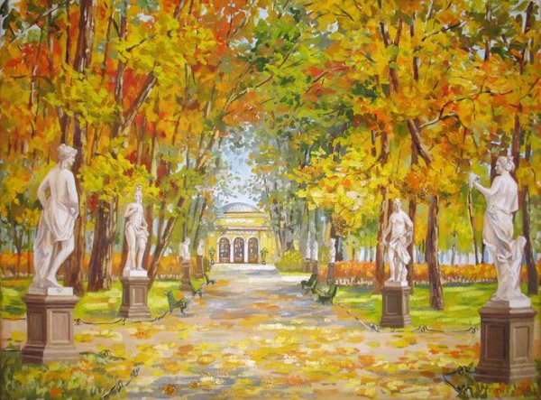 Санкт-Петербург летний сад аллеи осенью