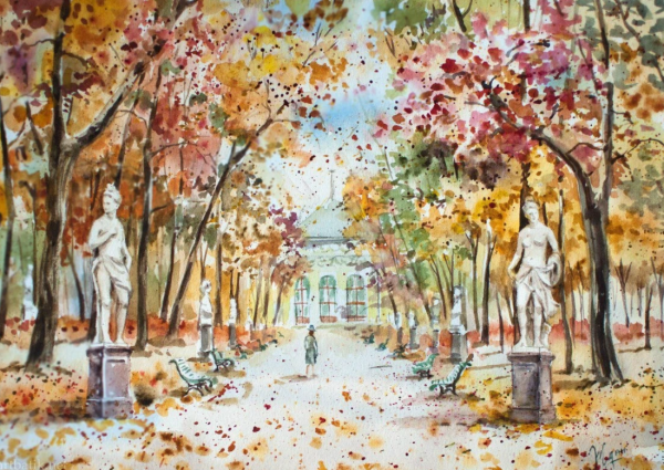 Летний сад в Санкт Петербурге в живописи