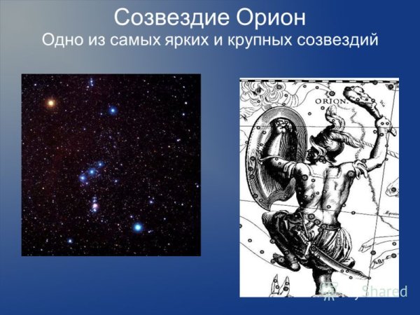 Бетельгейзе в созвездии Ориона схема