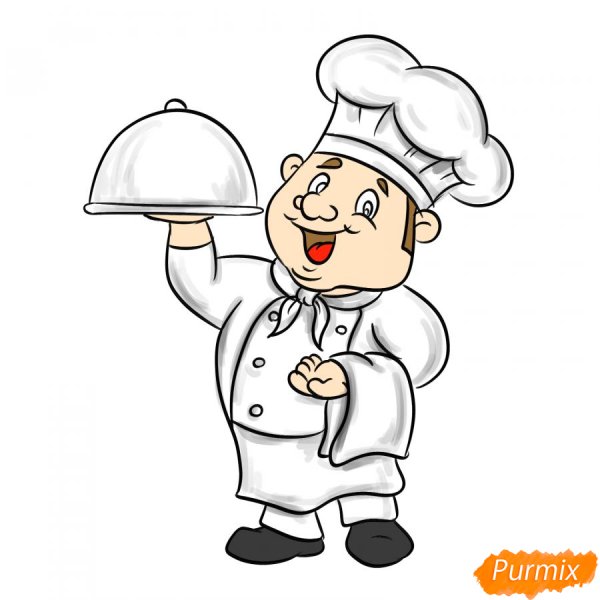 Раскраска повар