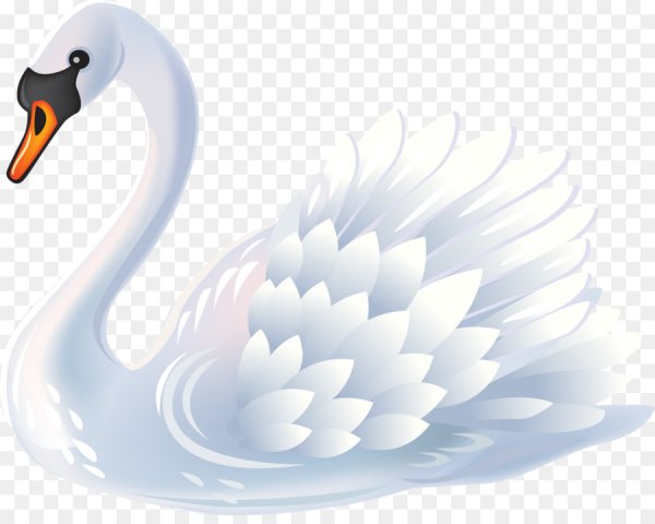 Лебеди мультяшные