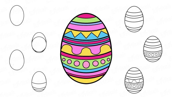 Яйца на Пасху раскраска