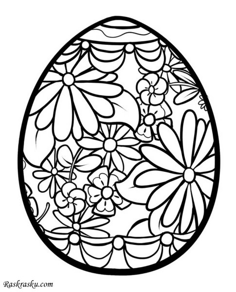 Пасхальный заяц раскраска