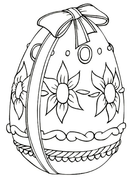 Яйца на Пасху раскраска