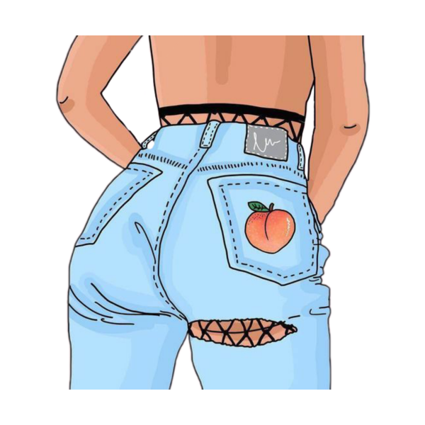 Нарисованная попа