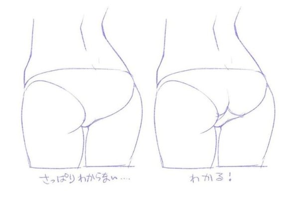 Рисование попы