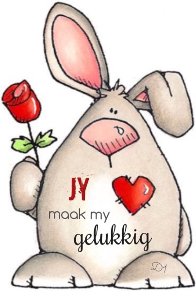 Шуточный рисованный кролик