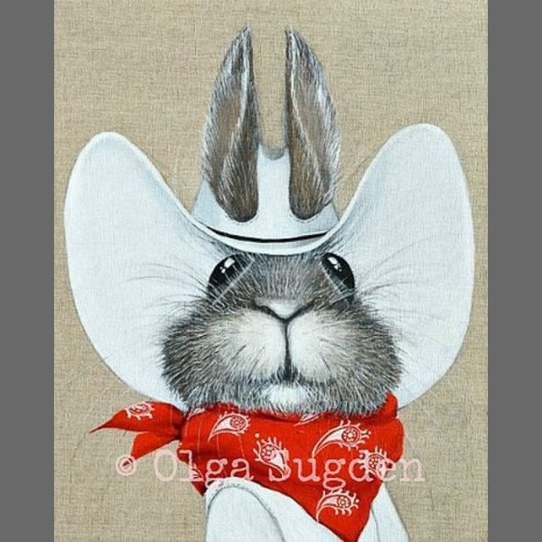 Прикольный заяц рисунок