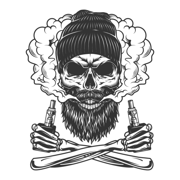 Вейп с изображением черепа