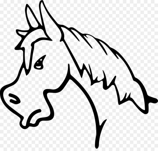 Морда лошади трафарет