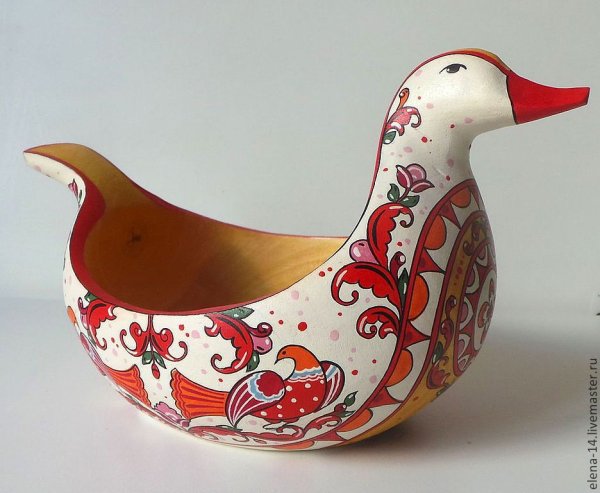 Пермогорская роспись утка