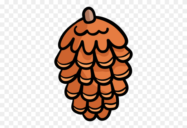 Шишки на прозрачном фоне