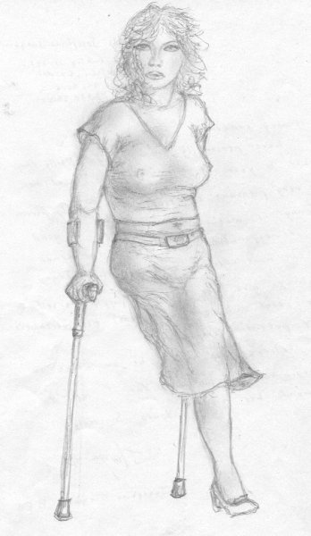 Девушка ампути рисунок