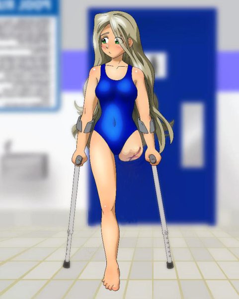 Девушка ампути рисунок