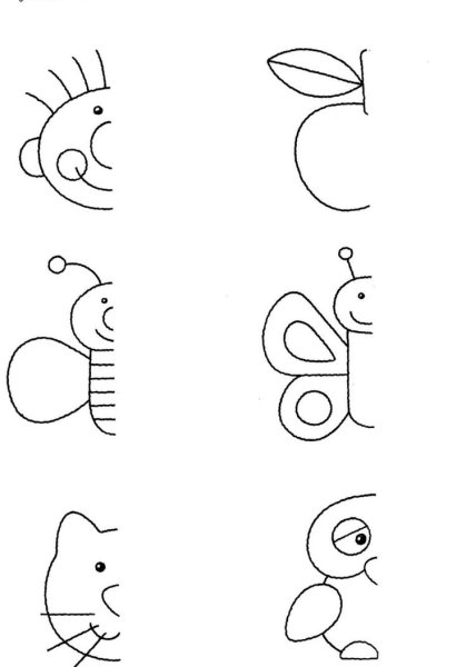 Дорисуй предмет для детей