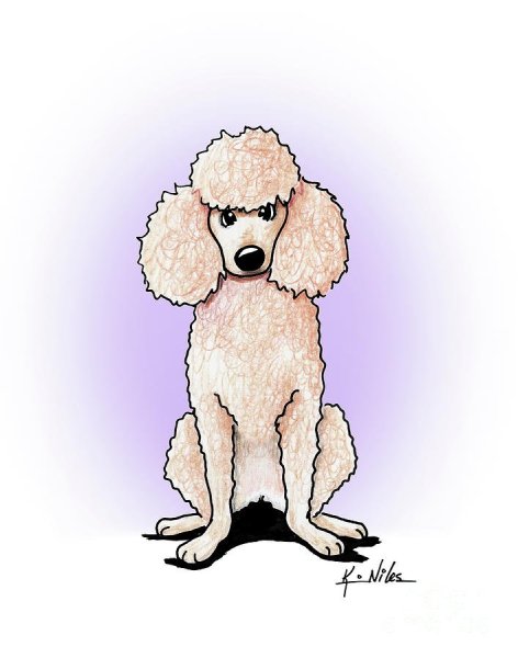 Пудель трафарет для вырезания