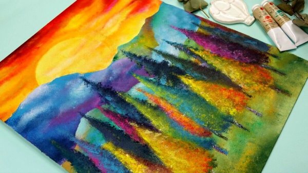 Рисование губкой