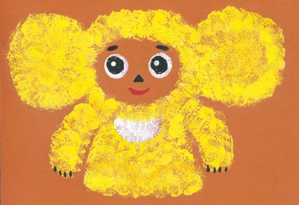 Рисование поролоном