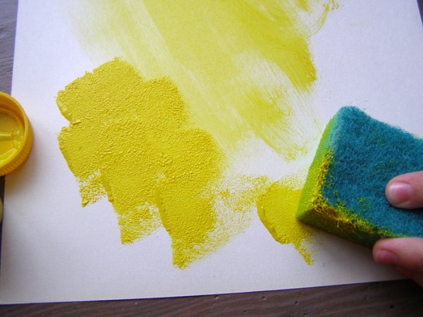 Рисование поролоном для детей
