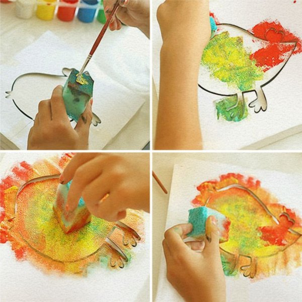 Набрызг по трафарету