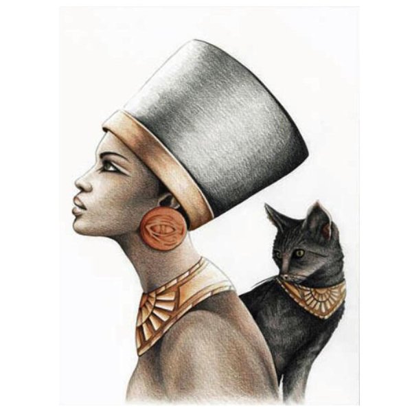 Портрет египетской Нефертити профиль