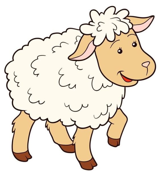 Овечка мультяшная