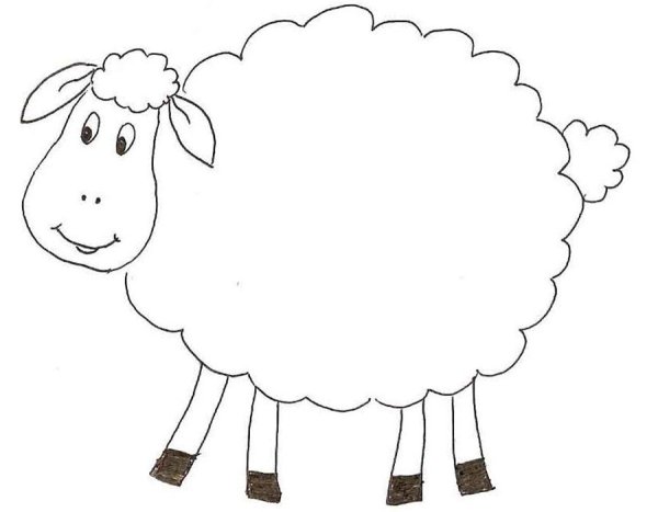 Овечка мультяшная
