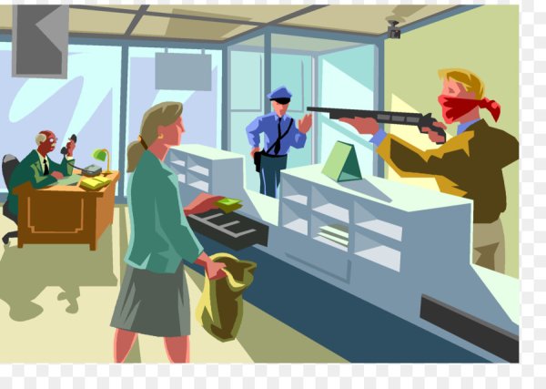 Мультяшное ограбление банка