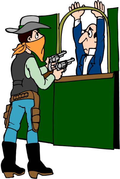 Мультяшное ограбление банка