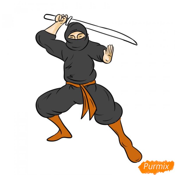 Ниндзя рисунок красивый