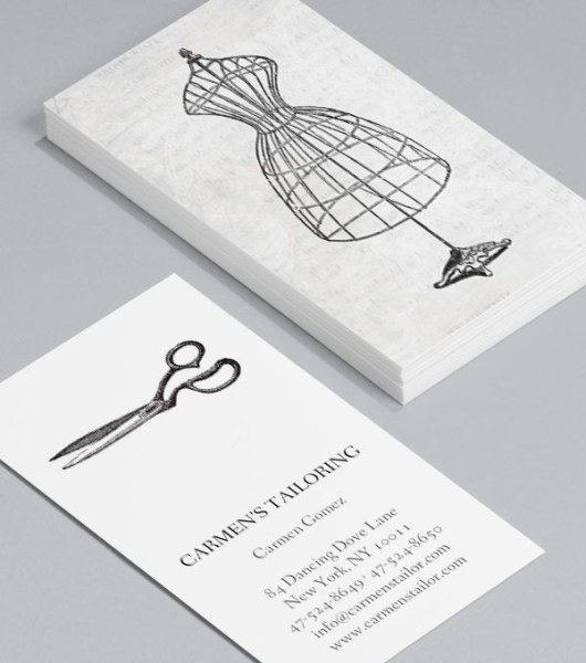 Визитка дизайнера одежды