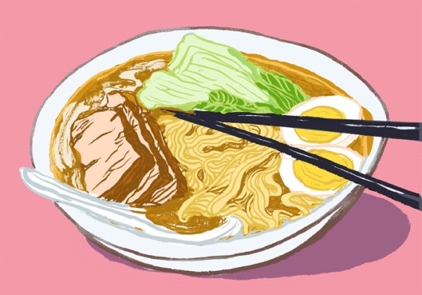 Рамен нарисованный