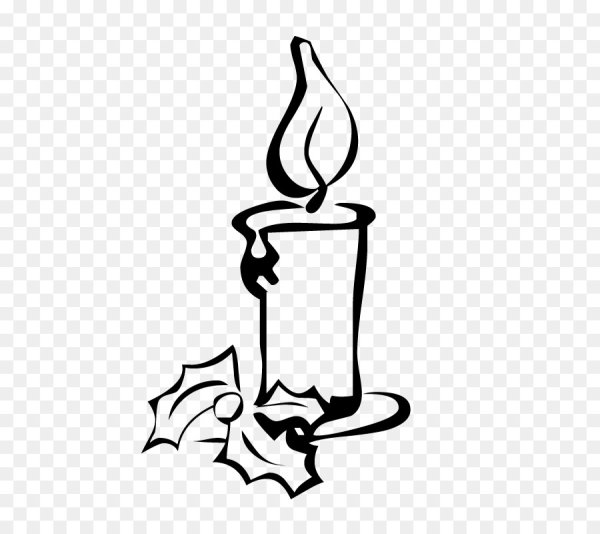 Свеча черно белая