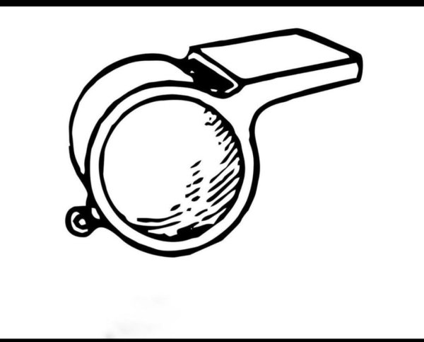 Свисток черно белый