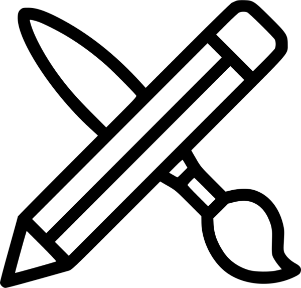 Пиктограмма кисть карандаш