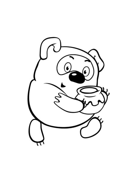 Винни пух раскраска для детей